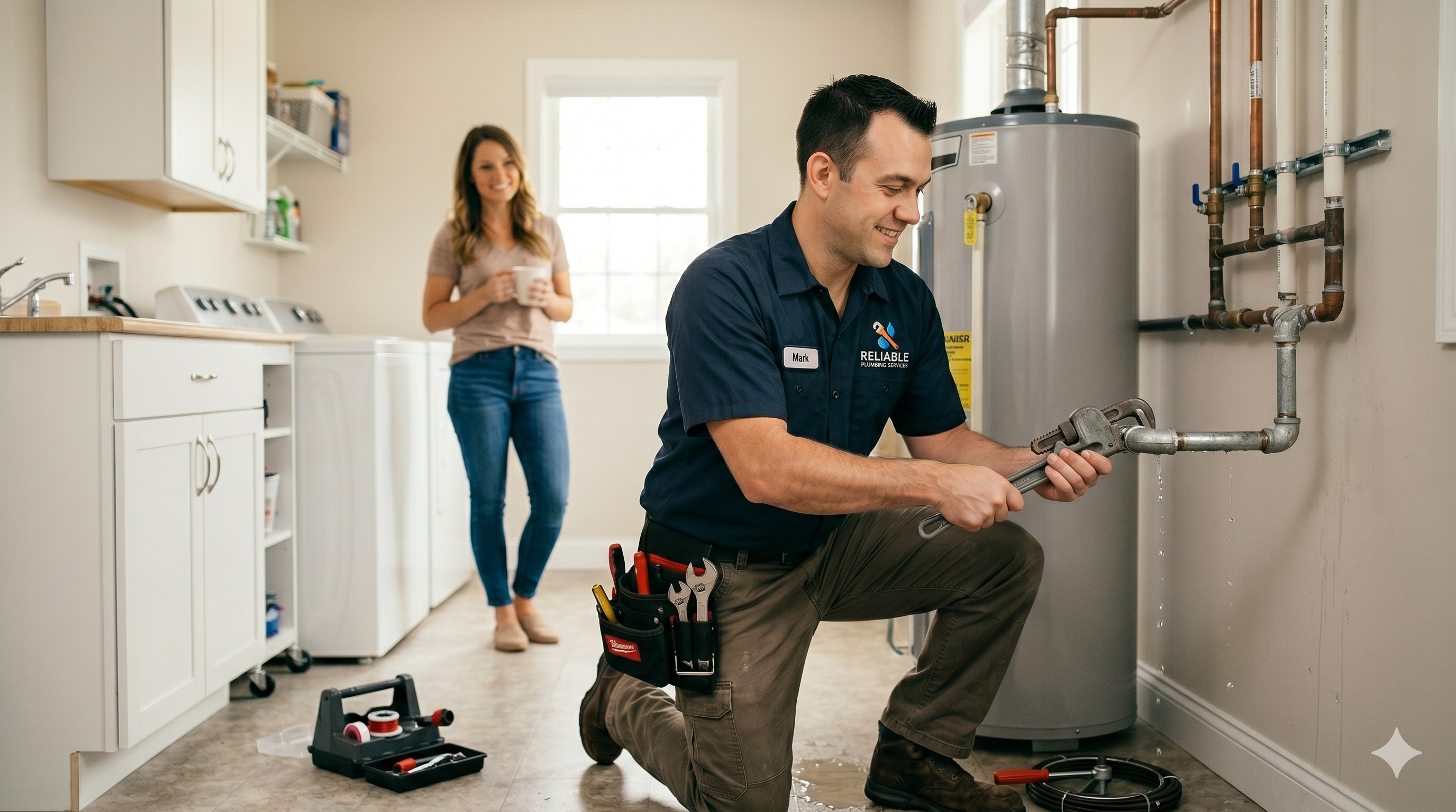Technician on the job